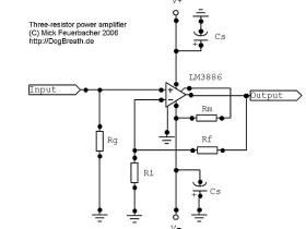 最简化的National Semiconductors LM3886功放后级DIY制作